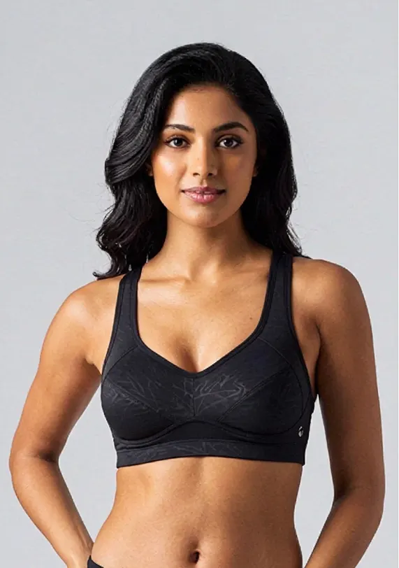 Black sport bra — Rainy Garment