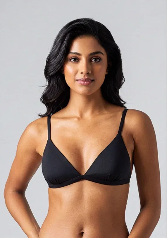 Black triangle bralette — Rainy Garment